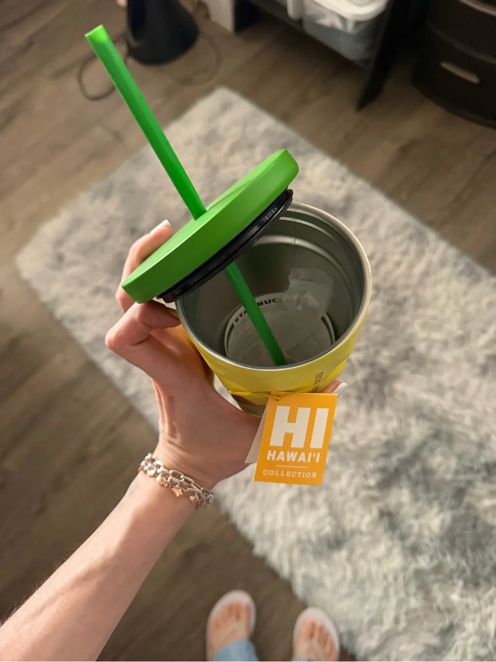 BNWT Starbucks Hawaii Collection Pineapple Stainless Steel Tumbler Yellow/Green
